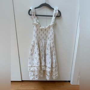 Noralee Isla Dress - White and Gray